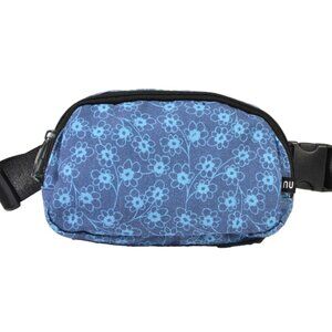 *NWT* Anti-Theft Belt Bag Crossbody Faded Blue Flower Print